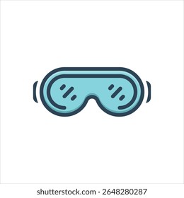 Vector colorful illustration icon for snow goggle