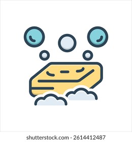 Vector colorful illustration icon for soap