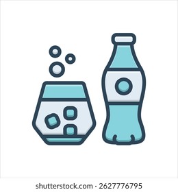 Vector colorful illustration icon for soda