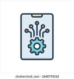 Icono de ilustración de color vectorial para software