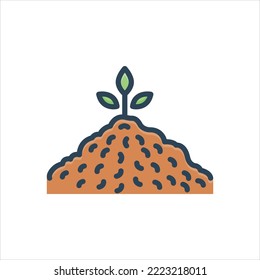Vector colorful illustration icon for soil