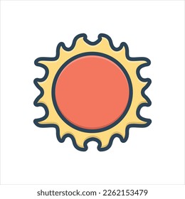 Vector colorful illustration icon for sol