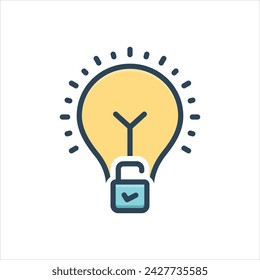 Vector colorful illustration icon for solution