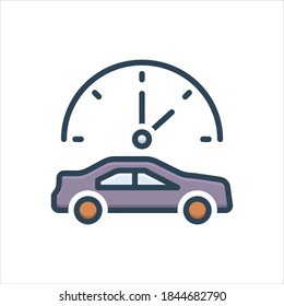 Vector colorful illustration icon for sometimes