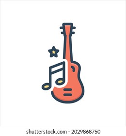 Vector colorful illustration icon for  songs