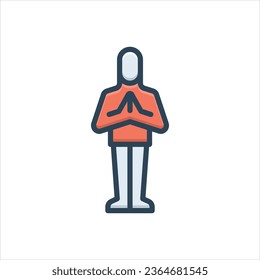 Vector colorful illustration icon for sorry