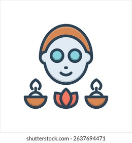 Vector colorful illustration icon for spa
