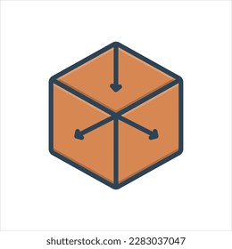 Vector colorful illustration icon for spatial