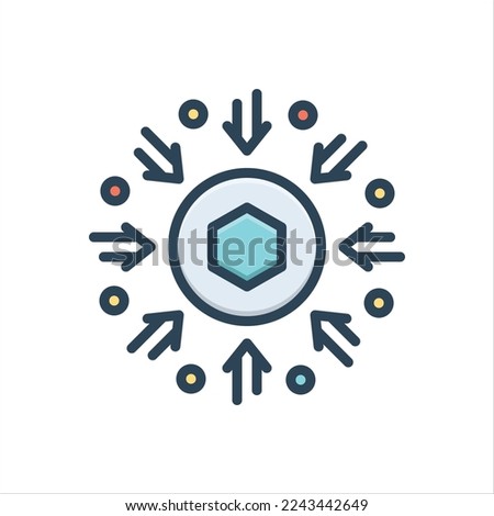 Vector colorful illustration icon for specifies