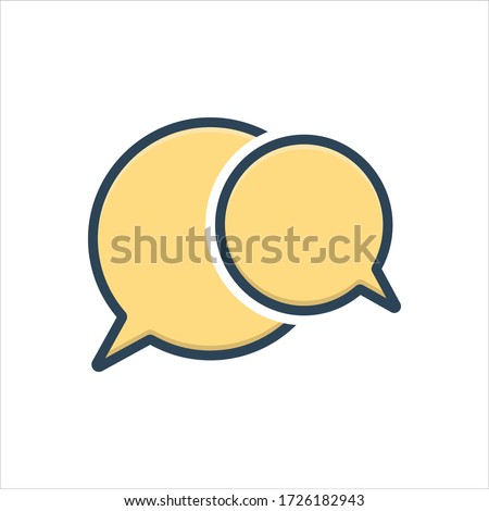 Vector colorful illustration icon for speech bubble