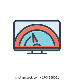 Vector colorful illustration icon for speed