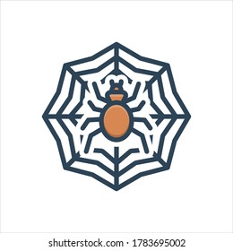 Icono de ilustración de color vectorial para araña