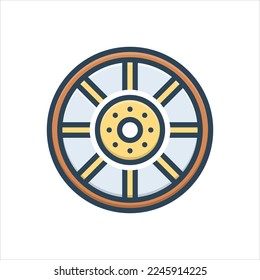 Vector colorful illustration icon for spoke