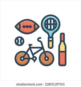 Vector colorful illustration icon for sports
