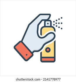 Vector colorful illustration icon for  spray