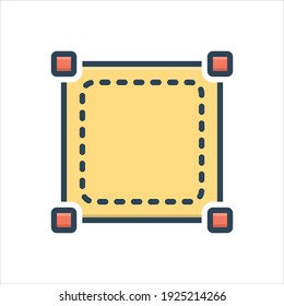 Vector colorful illustration icon for square