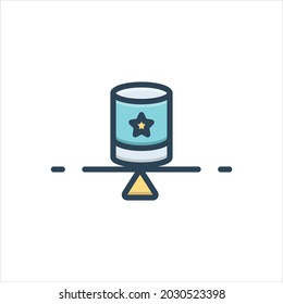 Icono de ilustración de color vectorial para la estabilidad