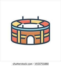 Vector colorful illustration icon for  stadium