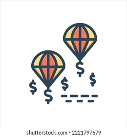 Vector colorful illustration icon for stake