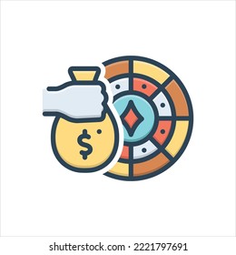 Vector colorful illustration icon for stake