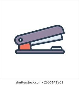 Ícone de ilustração colorida vetorial para grampeador