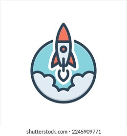 Vector colorful illustration icon for started 