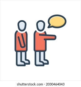 Vector colorful illustration icon for stating