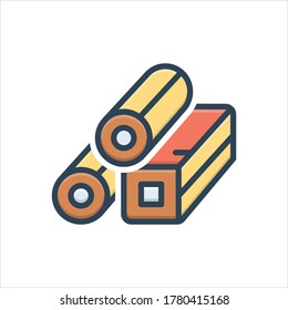Vector colorful illustration icon for steel