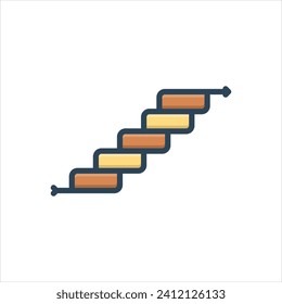 Vector colorful illustration icon for steps