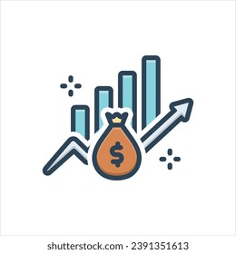 Vector colorful illustration icon for stock