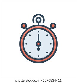 Vector colorful illustration icon for stopwatch