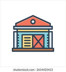 Vector colorful illustration icon for storage