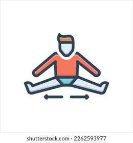 Icono de ilustración de color vectorial para estirar