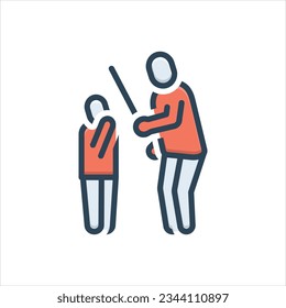 Vector colorful illustration icon for strict