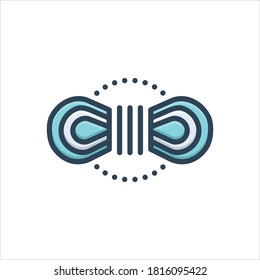 Vector colorful illustration icon for string