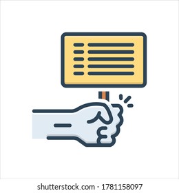 Vector colorful illustration icon for struggle