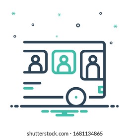 Vector colorful illustration icon for student sitting in the bus