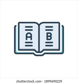Vector colorful illustration icon for  subject