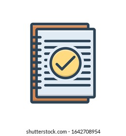 Vector colorful illustration icon for summary