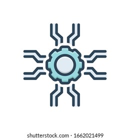 Vector colorful illustration icon for support