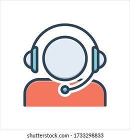 Icono de ilustración de color vectorial para soporte