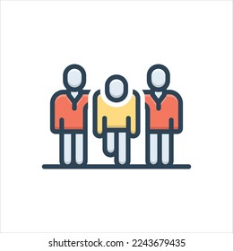 Vector colorful illustration icon for supporting