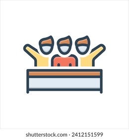 Icono de ilustración de color vectorial para soporte