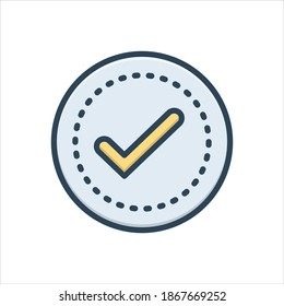 Icono de ilustración de color vector seguro