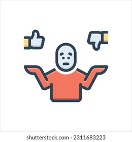 Vector colorful illustration icon for sure