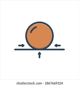 Vector colorful illustration icon for surface