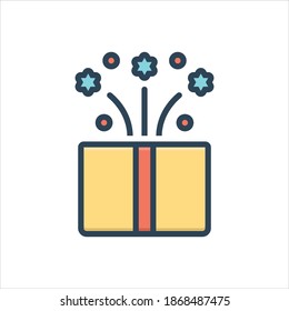 Vector colorful illustration icon for surprise