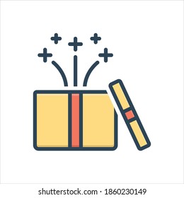Vector colorful illustration icon for surprisingly
