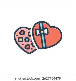 Vector colorful illustration icon for sweet