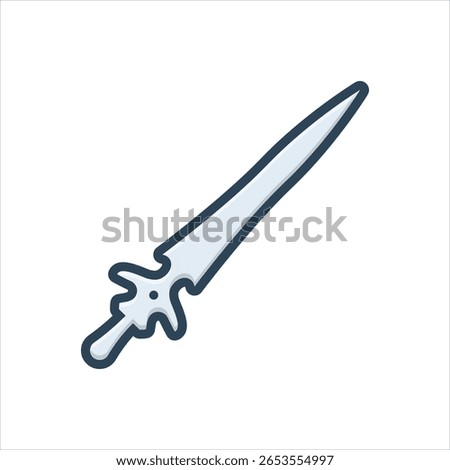 Vector colorful illustration icon for sword